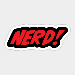 NERD! Black & Red Atl Logo Sticker